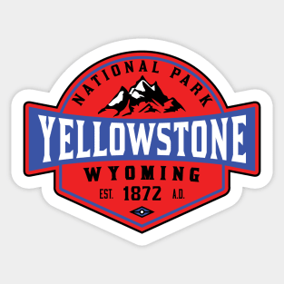 Yellowstone National Park Wyoming Camping Hiking Climbing Sticker